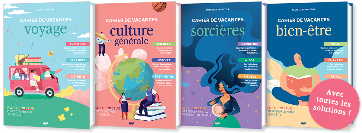 Cahier de vacances : Voyage / Culture générale / Sorcières / Bien-être